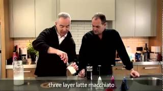 aerolatte  milk frother makes three layer caffè latte macchiato [upl. by Kubetz352]