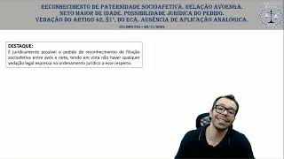 STJ INFO 834 paternidade socioafetiva e adoção [upl. by Haimehen]