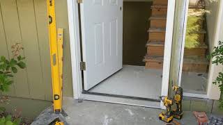 Jeld Wen Front Door Installation  Really crappy products and craftsmanship PART 1 [upl. by Adniram]