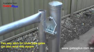 Gate Latch 2 way for round pipe and square [upl. by Merrow]