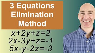 Solving Systems of 3 Equations Elimination [upl. by Horatia]