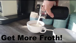 How to Get More Froth from Your Nespresso Coffee Aeroccino  Nespresso tips and help [upl. by Rabjohn]