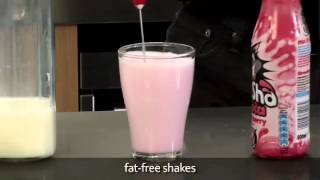 How to make a fat free milkshake using an aerolatte milk frother [upl. by Elades]