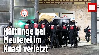 Gefängnismeuterei Polizei stürmt Knast in Thüringen  JVA Untermaßfeld [upl. by Brandes]